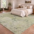 thumbnail image 1 of Addison Rugs Dream Shag Premium Machine Washable Transitional Tribal Green Rectangle Rug, 5' x 7'6", 1 of 8