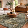 thumbnail image 1 of Addison Rugs Dream Shag Premium Machine Washable Transitional Leaves & Pineapples Baja Rectangle Rug, 9' x 12', 1 of 8