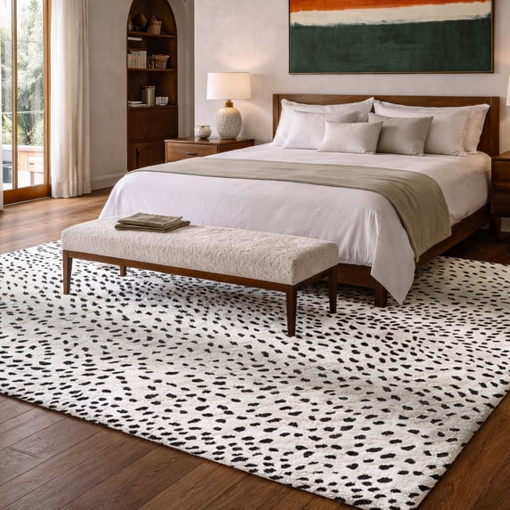 Addison Rugs Dream Shag Premium Machine Washable Transitional Antelope Pearl Rectangle Rug, 5' x 7'6"