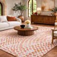 thumbnail image 1 of Addison Rugs Dream Shag Premium Machine Washable Transitional Dot Arches Peach Rectangle Rug, 5' x 7'6", 1 of 8
