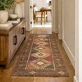 thumbnail image 1 of Addison Rugs Dream Shag Premium Machine Washable Transitional Aztec Brown Runner Rug, 2'3" x 7'6", 1 of 8