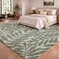 thumbnail image 1 of Addison Rugs Dream Shag Premium Machine Washable Transitional Tropical, Leaves, Botanical Green Rectangle Rug, 8' x 10', 1 of 8