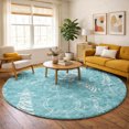 thumbnail image 1 of Addison Rugs Dream Shag Premium Machine Washable Transitional Nautical Ocean Round Rug, 8' x 8', 1 of 8