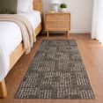thumbnail image 1 of Addison Rugs Dream Shag Premium Machine Washable Transitional Squares Brown Runner Rug, 2'3" x 7'6", 1 of 8