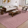 thumbnail image 1 of Addison Rugs Dream Shag Premium Machine Washable Transitional Houndstooth Red Rectangle Rug, 8' x 10', 1 of 8
