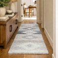 thumbnail image 1 of Addison Rugs Dream Shag Premium Machine Washable Transitional Aztec Gray Runner Rug, 2'3" x 7'6", 1 of 8