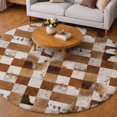 thumbnail image 1 of Addison Rugs Dream Shag Premium Machine Washable Transitional Boxes Brown Round Rug, 8' x 8', 1 of 8