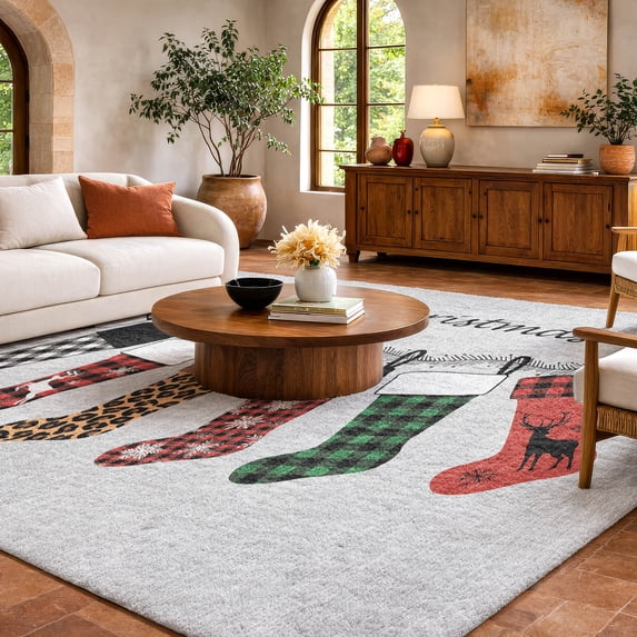 Addison Rugs Dream Shag Premium Machine Washable Transitional Stockings Gray Rectangle Rug, 8' x 10'