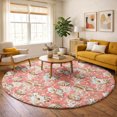 thumbnail image 1 of Addison Rugs Dream Shag Premium Machine Washable Transitional Shells Peach Round Rug, 8' x 8', 1 of 8