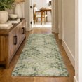 thumbnail image 1 of Addison Rugs Dream Shag Premium Machine Washable Transitional Tribal Green Runner Rug, 2'3" x 7'6", 1 of 8