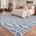 thumbnail image 1 of Addison Rugs Dream Shag Premium Machine Washable Transitional Tribal, Boho Blue Rectangle Rug, 5' x 7'6", 1 of 8
