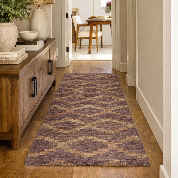 Addison Rugs Dream Shag Premium Machine Washable Transitional Tribal, Diamond Canyon Runner Rug, 2'3" x 7'6"