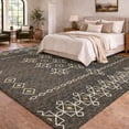 thumbnail image 1 of Addison Rugs Dream Shag Premium Machine Washable Transitional Tribal, Boho Brown Rectangle Rug, 3' x 5', 1 of 8