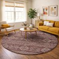thumbnail image 1 of Addison Rugs Dream Shag Premium Machine Washable Transitional Tribal, Diamond Canyon Round Rug, 8' x 8', 1 of 8