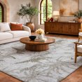 thumbnail image 1 of Addison Rugs Dream Shag Premium Machine Washable Transitional Palms & Safari Animals Fog Rectangle Rug, 8' x 10', 1 of 8