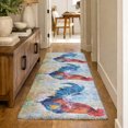thumbnail image 1 of Addison Rugs Dream Shag Premium Machine Washable Transitional Rooster Blue Runner Rug, 2'3" x 7'6", 1 of 8