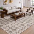 thumbnail image 1 of Addison Rugs Dream Shag Premium Machine Washable Transitional Modern Squares Taupe Rectangle Rug, 8' x 10', 1 of 8