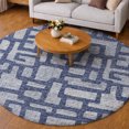 thumbnail image 1 of Addison Rugs Dream Shag Premium Machine Washable Transitional Contemporary Blue Round Rug, 8' x 8', 1 of 8