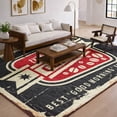 thumbnail image 1 of Addison Rugs Dream Shag Premium Machine Washable Transitional Coffee Sign Midnight Rectangle Rug, 5' x 7'6", 1 of 8