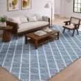 thumbnail image 1 of Addison Rugs Dream Shag Premium Machine Washable Transitional Lattice Sky Rectangle Rug, 9' x 12', 1 of 8