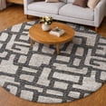 thumbnail image 1 of Addison Rugs Dream Shag Premium Machine Washable Transitional Contemporary Gray Round Rug, 8' x 8', 1 of 8