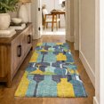 thumbnail image 1 of Addison Rugs Dream Shag Premium Machine Washable Transitional Martini/wine Blue Runner Rug, 2'3" x 7'6", 1 of 8