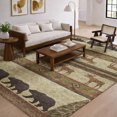 thumbnail image 1 of Addison Rugs Dream Shag Premium Machine Washable Transitional Bear/moose Cutouts Brown Rectangle Rug, 3' x 5', 1 of 8