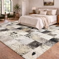 thumbnail image 1 of Addison Rugs Dream Shag Premium Machine Washable Transitional Boxes Granite Rectangle Rug, 9' x 12', 1 of 8