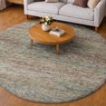 thumbnail image 1 of Addison Rugs Dream Shag Premium Machine Washable Transitional Horizontal Bars Multi Round Rug, 8' x 8', 1 of 8