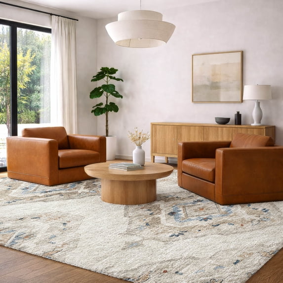 Addison Rugs Dream Shag Premium Machine Washable Traditional Tribal Linen Rectangle Rug, 10' x 14'