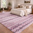 thumbnail image 1 of Addison Rugs Dream Shag Premium Machine Washable Transitional Tribal, Diamond Pink Rectangle Rug, 9' x 12', 1 of 8