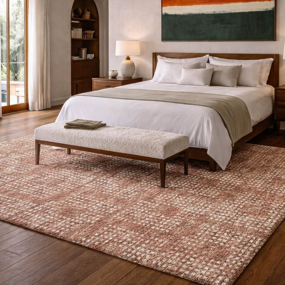 Addison Rugs Dream Shag Premium Machine Washable Transitional Squares Canyon Rectangle Rug, 5' x 7'6"