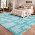 thumbnail image 1 of Addison Rugs Dream Shag Premium Machine Washable Transitional Contemporary Turquoise Rectangle Rug, 9' x 12', 1 of 8