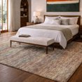 thumbnail image 1 of Addison Rugs Dream Shag Premium Machine Washable Transitional Horizontal Bars Canyon Rectangle Rug, 8' x 10', 1 of 8