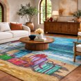 thumbnail image 1 of Addison Rugs Dream Shag Premium Machine Washable Transitional Beach Blue Rectangle Rug, 8' x 10', 1 of 8