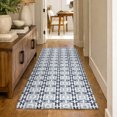 thumbnail image 1 of Addison Rugs Dream Shag Premium Machine Washable Transitional Modern Squares Navy Runner Rug, 2'3" x 7'6", 1 of 8