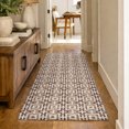 thumbnail image 1 of Addison Rugs Dream Shag Premium Machine Washable Transitional Modern Squares Paprika Runner Rug, 2'3" x 7'6", 1 of 8