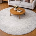 thumbnail image 1 of Addison Rugs Dream Shag Premium Machine Washable Transitional Abstract Gray Round Rug, 8' x 8', 1 of 8