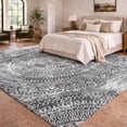 thumbnail image 1 of Addison Rugs Dream Shag Premium Machine Washable Transitional Medallion Gray Rectangle Rug, 9' x 12', 1 of 8
