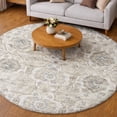 thumbnail image 1 of Addison Rugs Dream Shag Premium Machine Washable Traditional Ornate Linen Round Rug, 8' x 8', 1 of 8