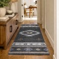 thumbnail image 1 of Addison Rugs Dream Shag Premium Machine Washable Transitional Aztec Midnight Runner Rug, 2'3" x 7'6", 1 of 8