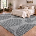 thumbnail image 1 of Addison Rugs Dream Shag Premium Machine Washable Transitional Geo, Circles Shadow Rectangle Rug, 8' x 10', 1 of 8
