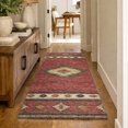 thumbnail image 1 of Addison Rugs Dream Shag Premium Machine Washable Transitional Aztec Spice Runner Rug, 2'3" x 7'6", 1 of 8