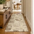 thumbnail image 1 of Addison Rugs Dream Shag Premium Machine Washable Transitional Mason Jars Beige Runner Rug, 2'3" x 7'6", 1 of 8