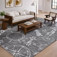 thumbnail image 1 of Addison Rugs Dream Shag Premium Machine Washable Transitional Nautical Gray Rectangle Rug, 5' x 7'6", 1 of 8
