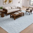 thumbnail image 1 of Addison Rugs Dream Shag Premium Machine Washable Transitional Stripes Sky Rectangle Rug, 8' x 10', 1 of 8