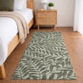thumbnail image 1 of Addison Rugs Dream Shag Premium Machine Washable Transitional Tropical, Leaves, Botanical Green Runner Rug, 2'3" x 7'6", 1 of 8