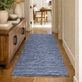 thumbnail image 1 of Addison Rugs Dream Shag Premium Machine Washable Transitional Stripes Navy Runner Rug, 2'3" x 7'6", 1 of 8