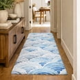 thumbnail image 1 of Addison Rugs Dream Shag Premium Machine Washable Transitional Arches Blue Runner Rug, 2'3" x 7'6", 1 of 8