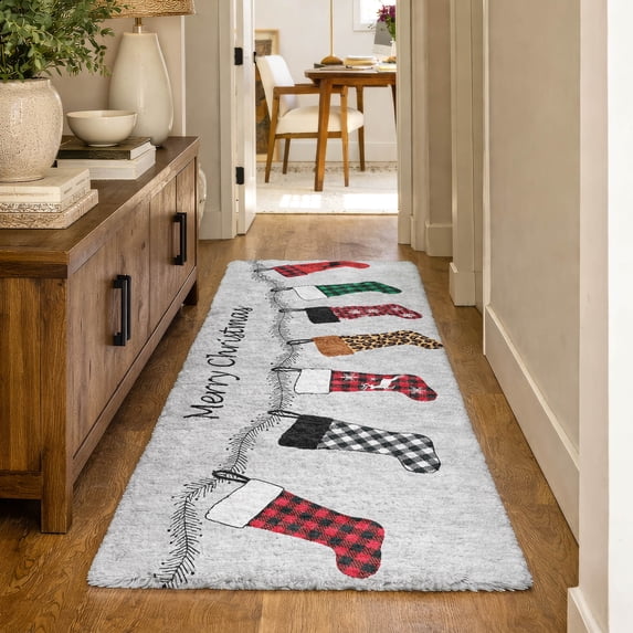 Addison Rugs Dream Shag Premium Machine Washable Transitional Stockings Gray Runner Rug, 2'3" x 7'6"